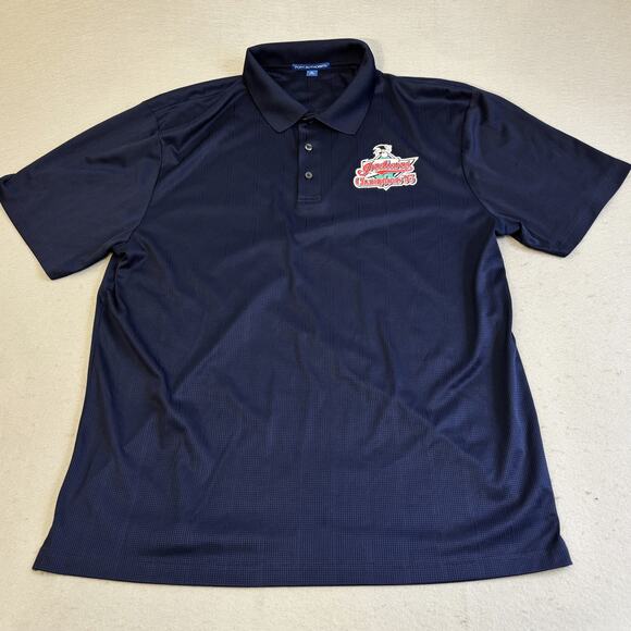Vtg Cleveland Indians Polo Mens XL Blue Champions '95 AL MLB Baseball Guardians - Picture 1 of 8